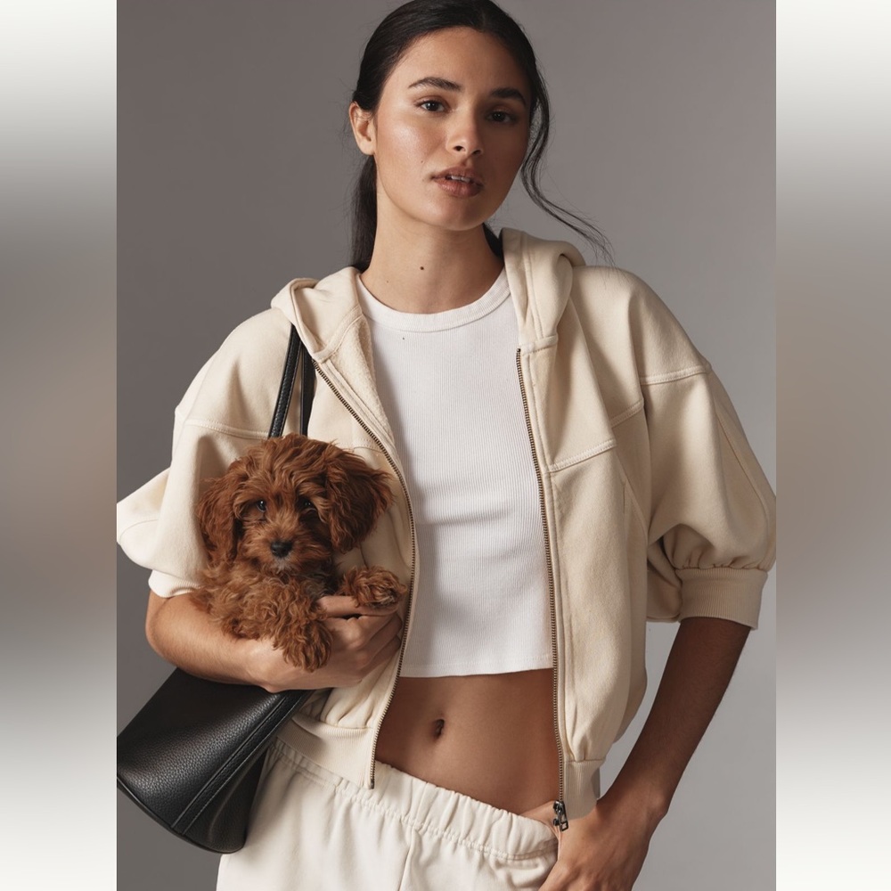 Anthro zipup hoodie sweatshirt